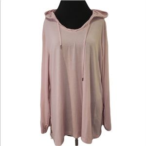 Avenue pink  hooded pullover tunic 18/20